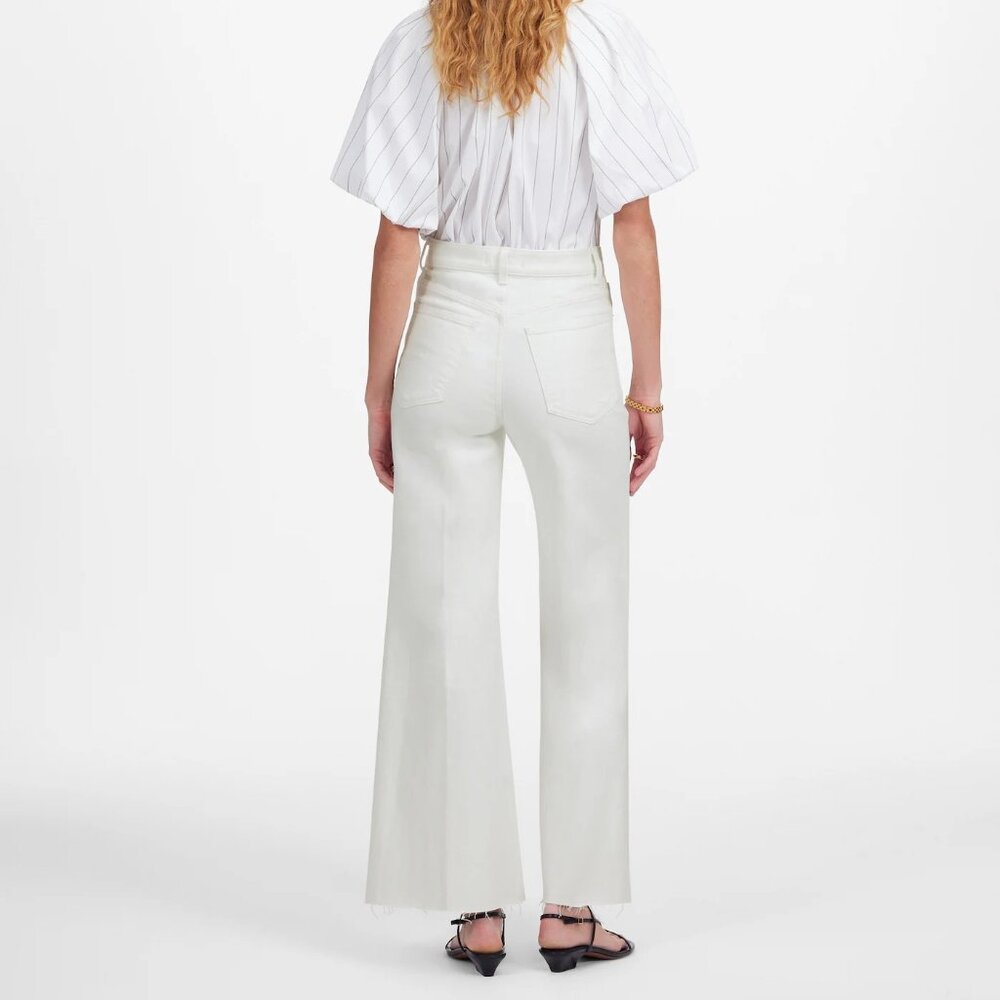 Madewell Flared Wide-Leg Crop Jeans in Pure White - Picture 2 of 5